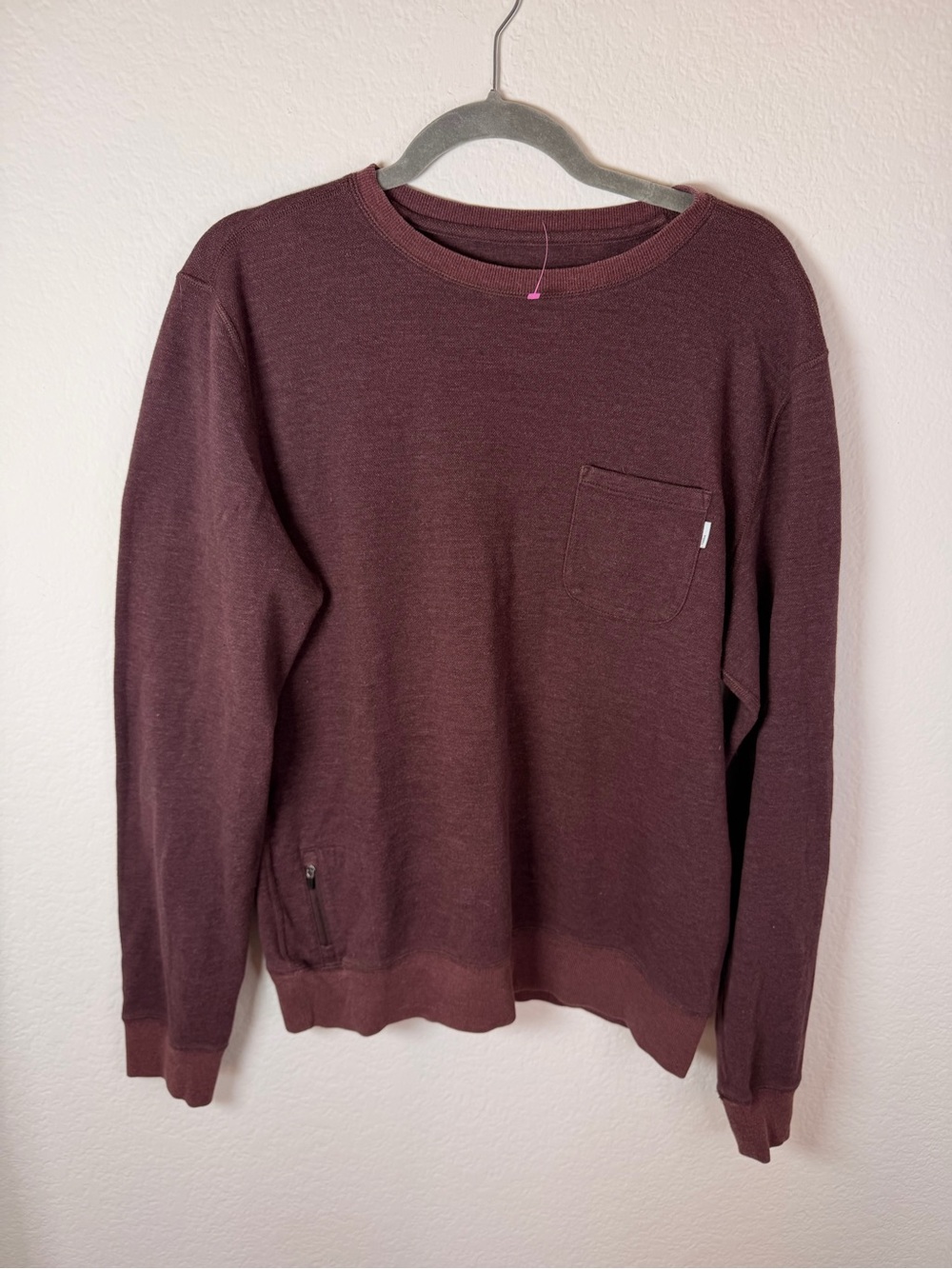 Vuori Women's Crewneck Sweater in Burgundy Plum